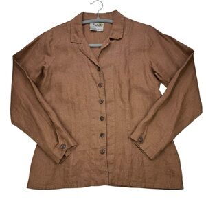FLAX Linen Blazer Jacket, XS